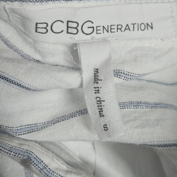 BCBGeneration White Striped Sleeveless Dress Size Small - Picture 3 of 5